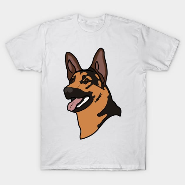 German Shepherd Guard Police Dog K9 T-Shirt by charlescheshire